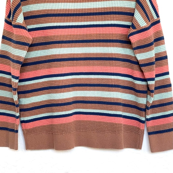 REI Co-op Women’s Lg Wallace Lake Waffle striped Sweater Multicolor Long Sleeve - Picture 7 of 14